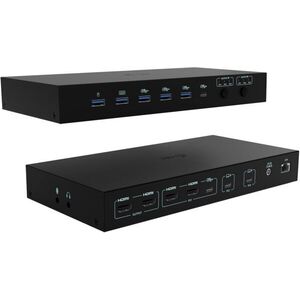 i-tec USB-C KVM Dokkoló állomás, 3 eszközhöz, Dual Display, PD 1×92 W/ 2×65 W kép