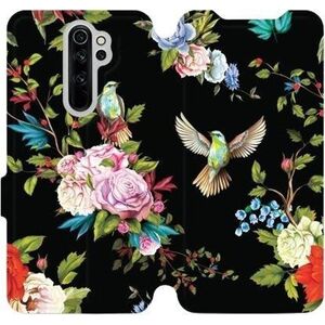 Mobiwear VD09S Xiaomi Redmi Note 8 Pro flipes tok - madarak és virágok kép