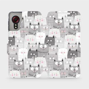 Mobiwear M099P Samsung Galaxy Xcover 5 flipes tok - cicák kép