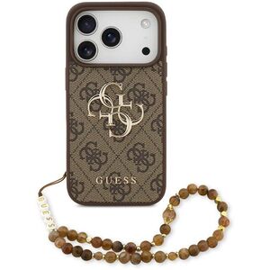 Guess PU 4G Metal Logo Strap iPhone 17 Pro barna tok kép