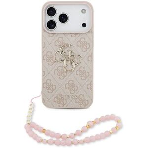 Guess PU 4G Metal Logo Strap iPhone 17 Pro Max rózsaszín tok kép