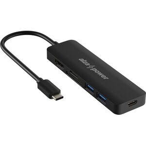AlzaPower USB-C Dock Station 6in1 - fekete kép