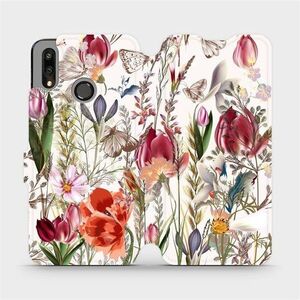 Mobiwear MP01S Huawei P Smart (2019) flipes tok - virágos rét kép