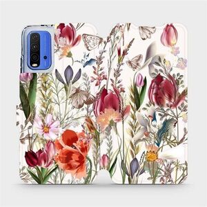 Mobiwear MP01S Xiaomi Redmi 9T flipes tok - virágos rét kép