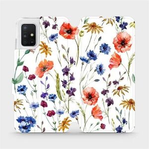 Mobiwear Samsung Galaxy A51 flip tok - MP04S, mezei virágok kép