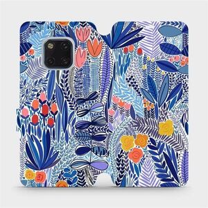 Mobiwear Huawei Mate 20 Pro flip tok - MP03P, kék virágos kép