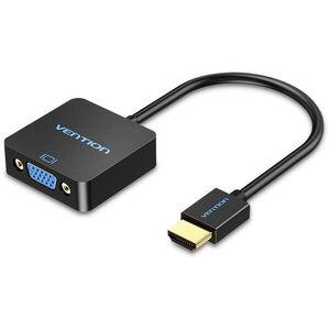 Vention HDMI to VGA Converter with Female Micro USB and Audio Port 0.15m Black kép