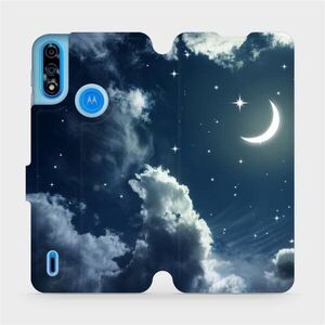 Mobiwear V145P Motorola Moto E7 Power flipes tok - éjszakai égbolt és Hold kép