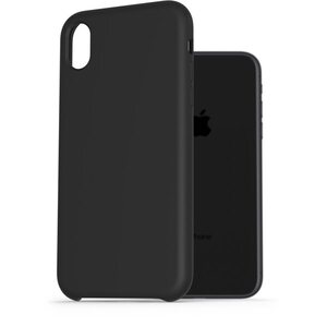 AlzaGuard Premium Liquid Silicone Case iPhone Xr fekete tok kép