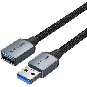 Vention Cotton Braided USB 3.0 Type A Male to Female Extension Cable Alu. Alloy Type, 3 m, szürke kép