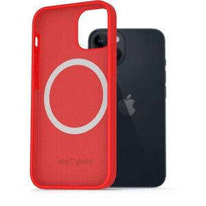AlzaGuard Silicone Case Compatible with Magsafe iPhone 14 piros tok kép
