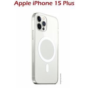 Swissten Clear Jelly MagStick Apple iPhone 15 Plus átlátszó tok kép