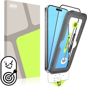 Tempered Glass Protector iiPhone 16 Plus / 15 Plus üvegfólia + öntisztító felhelyező keret kép