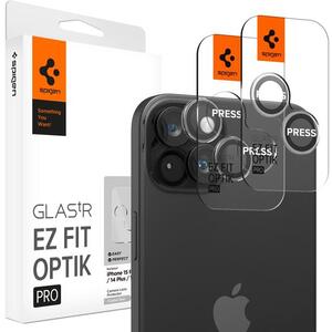 Spigen Glass tR EZ Fit Optik Pro 2 Pack Crystal Clear iPhone 15/15 Plus/14/14 Plus kép