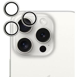 Epico iPhone 15 Pro/15 Pro Max kamera védő fólia - alumínium, fehér titán kép