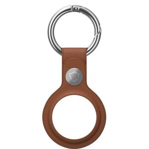 AlzaGuard Genuine Leather Airtag Keychain, nyeregbarna kép