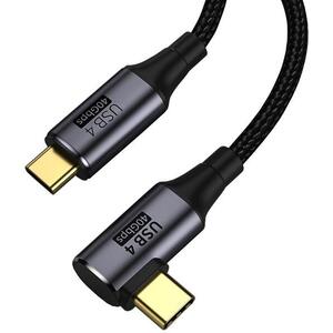 PremiumCord USB4™ Gen 3x2 40Gbps 8K@60Hz 240W Thunderbolt 3, hajlított, 1, 2 m kép
