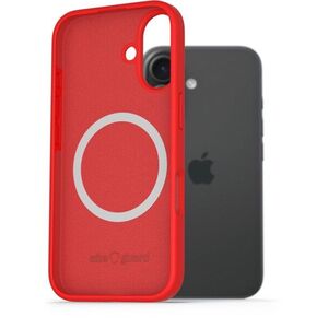 AlzaGuard iPhone 16 Silicone Case Compatible with Magsafe piros tok kép