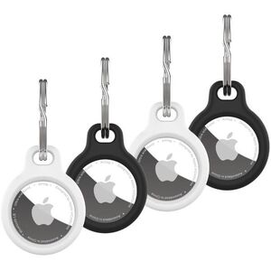 FIXED Silky Apple AirTag - 4db, 2x fekete + 2x fehér kép