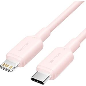 Vention USB 2.0 Type-C Male to Lightning Male 3A Cable 1M Pink PVC Type kép