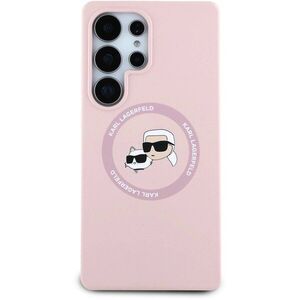 Karl Lagerfeld Liquid K and CH Heads Samsung Galaxy S25 Ultra rózsaszín szilikon MagSafe tok kép