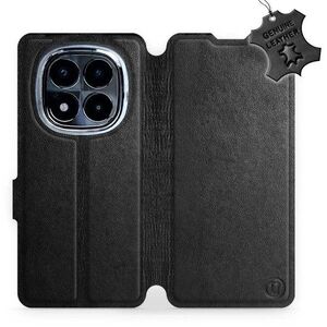 Mobiwear Poco X7 fekete bőr flip tok kép