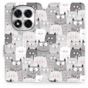 Mobiwear Xiaomi Redmi Note 14 Pro 5G flip tok - macskák kép