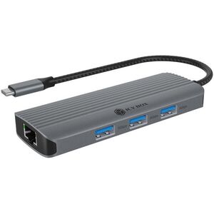 ICY BOX IB-DK4034a-CPD USB-C 6in1, HDMI, RJ45 kép