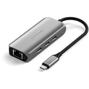 Satechi 4in1 USB-C hub 2.5 Gigabit Ethernet - szürke (Space Grey) kép