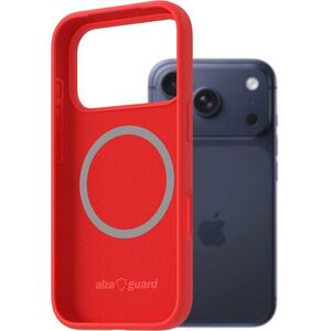AlzaGuard iPhone 17 Pro piros MagSafe szilikon tok kép