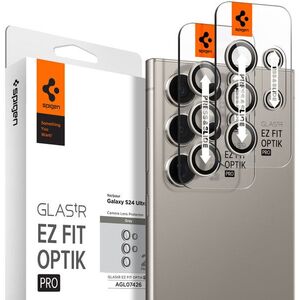 Spigen Glass tR EZ Fit Optik Pro 2 Pack Gray Samsung Galaxy S24 Ultra kamera védő fólia kép