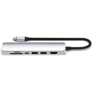 Satechi 7in1 USB-C Slim Multiport adapter Ethernet csatlakozóval, ezüst kép