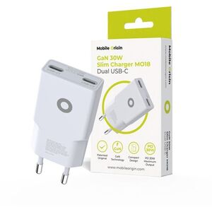 Mobile Origin GaN 30W Slim Charger TÜV MO18 Dual USB-C kép