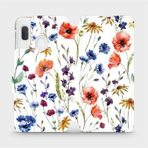 Mobiwear Samsung Galaxy A20e flip tok - MP04S, mezei virágok kép
