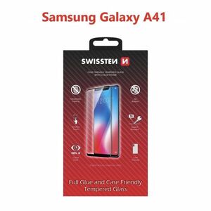 Swissten Case Friendly Samsung Galaxy A41 üvegfólia - fekete kép