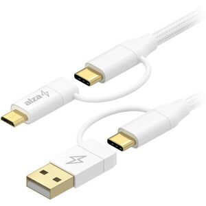 AlzaPower MultiCore 4in1 USB 60W 480Mbps 1m fehér kép