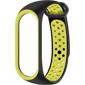 Eternico Sporty Xiaomi Mi band 5 / 6 / 7 - solid black and yellow kép