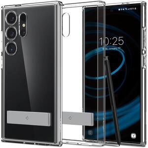 Spigen Ultra Hybrid S Crystal Clear Samsung Galaxy S24 Ultra tok kép