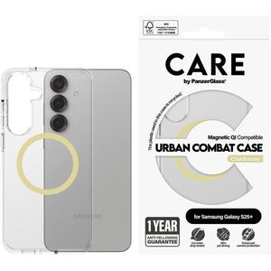 PanzerGlass CARE Urban Combat Samsung Galaxy S25+ átlátszó / sárgászöld Qi (Chardonnay) tok kép