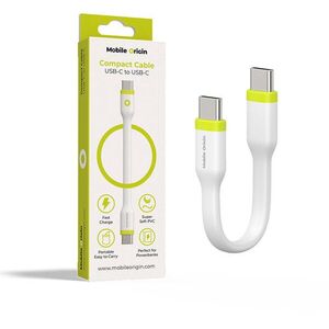 Mobile Origin Compact Cable USB-C to USB-C White kép