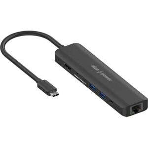 AlzaPower USB-C Dock Station 7in1 (140 W) - fekete kép