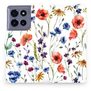Mobiwear Flip Motorola Moto G86 5G virágok tok kép