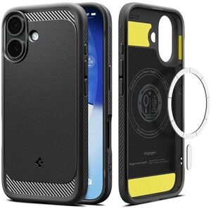 Spigen Rugged Armor MagSafe Matte Black iPhone 17 tok kép