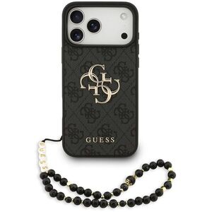 Guess PU 4G Metal Logo Strap iPhone 17 Pro Max fekete tok kép