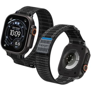Spigen Fabric Band Hook And Loop Apple Watch 49mm / 46mm / 45mm / 44mm szíj - fekete kép