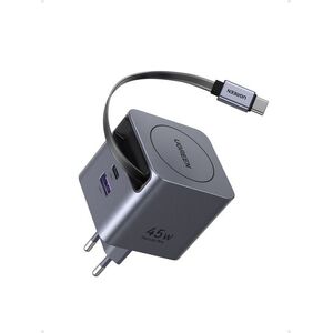 UGREEN 45W GaN Fast Charger with Retractable Cable kép