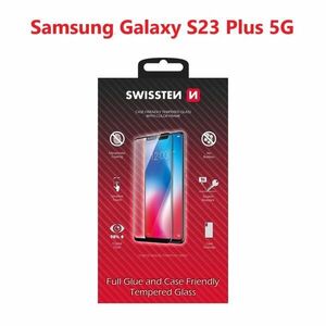 Swissten Full Glue Samsung S916 Galaxy S23 Plus 5G 3D üvegfólia - fekete kép