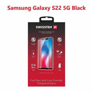 Swissten Full Glue Samsung S901 Galaxy S22 5G 3D üvegfólia - fekete kép