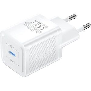 Vention 1-Port USB-C GaN Charger (20W) EU-Plug White kép