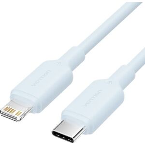 Vention USB 2.0 Type-C Male to Lightning Male 3A Cable 1M Blue PVC Type kép
